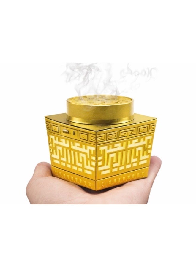 تلواح •	🔥 Electric Bakhoor Burner – Fast heating system for quick smoke without charcoal 	•	📖 Complete Holy Quran Speaker – Full Quran recitation with multiple reciters 	•	🎵 Bluetooth Connectivity – Connect mobile phone for audio playback 	•	🎮 Remote Control Included – Easy control for Quran, volume & functions 	•	💡 Elegant LED Light Design – Luxury Arabic pattern with soft illumination 	•	🔋 Rechargeable Battery – Portable & cordless use 	•	⏱️ Auto Shut-Off – Automatically turns off after bakhoor burns 	•	🕌 Perfect for Home, Majlis & Gifts - Image 2